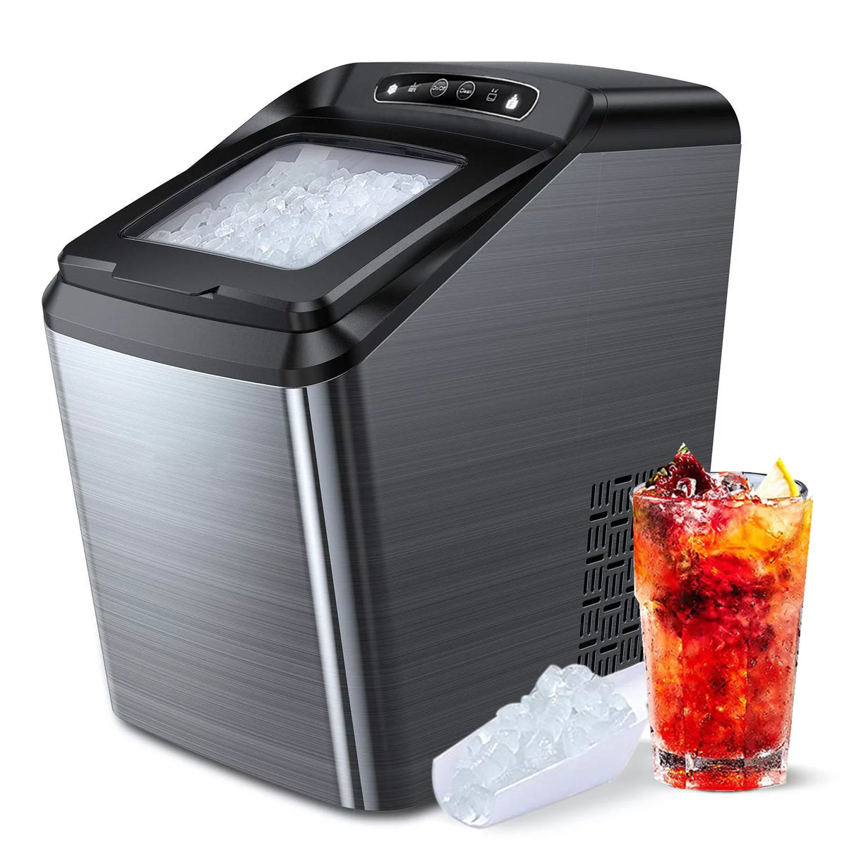 Countertop Stainless Steel Nugget Ice Maker P895