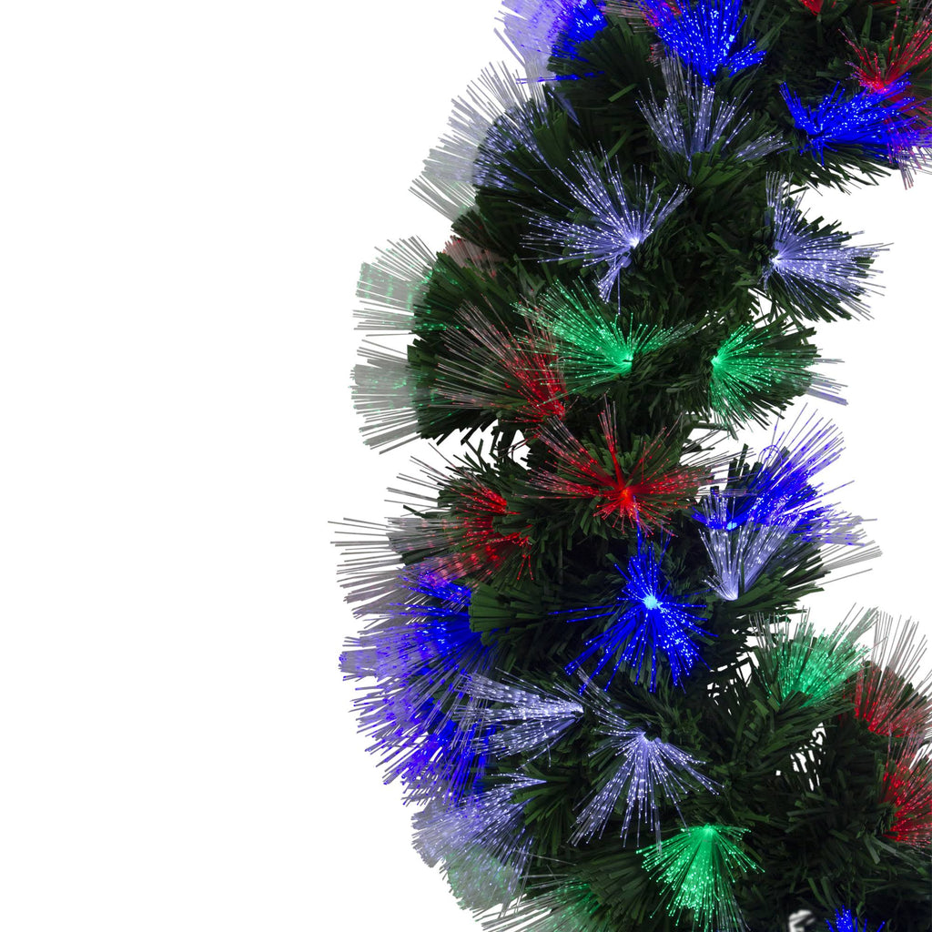 Fiber Optic Artificial Pine Christmas Wreath U543