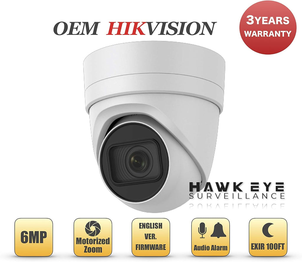6MP PoE Security IP Camera Varifocal 2.8-12mm Motorized Zoom Turret Camera G360662