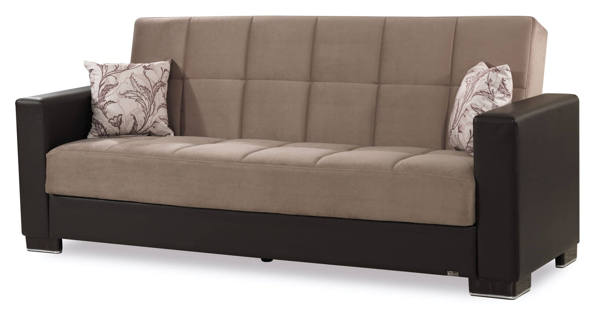 Sand Brown Microfiber Sofa S376957