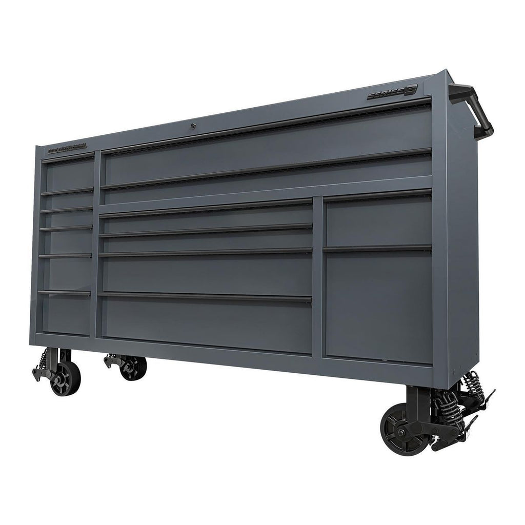 72 in. x 22 in. Triple-Bank Roll Cab, Slate Gray I647272