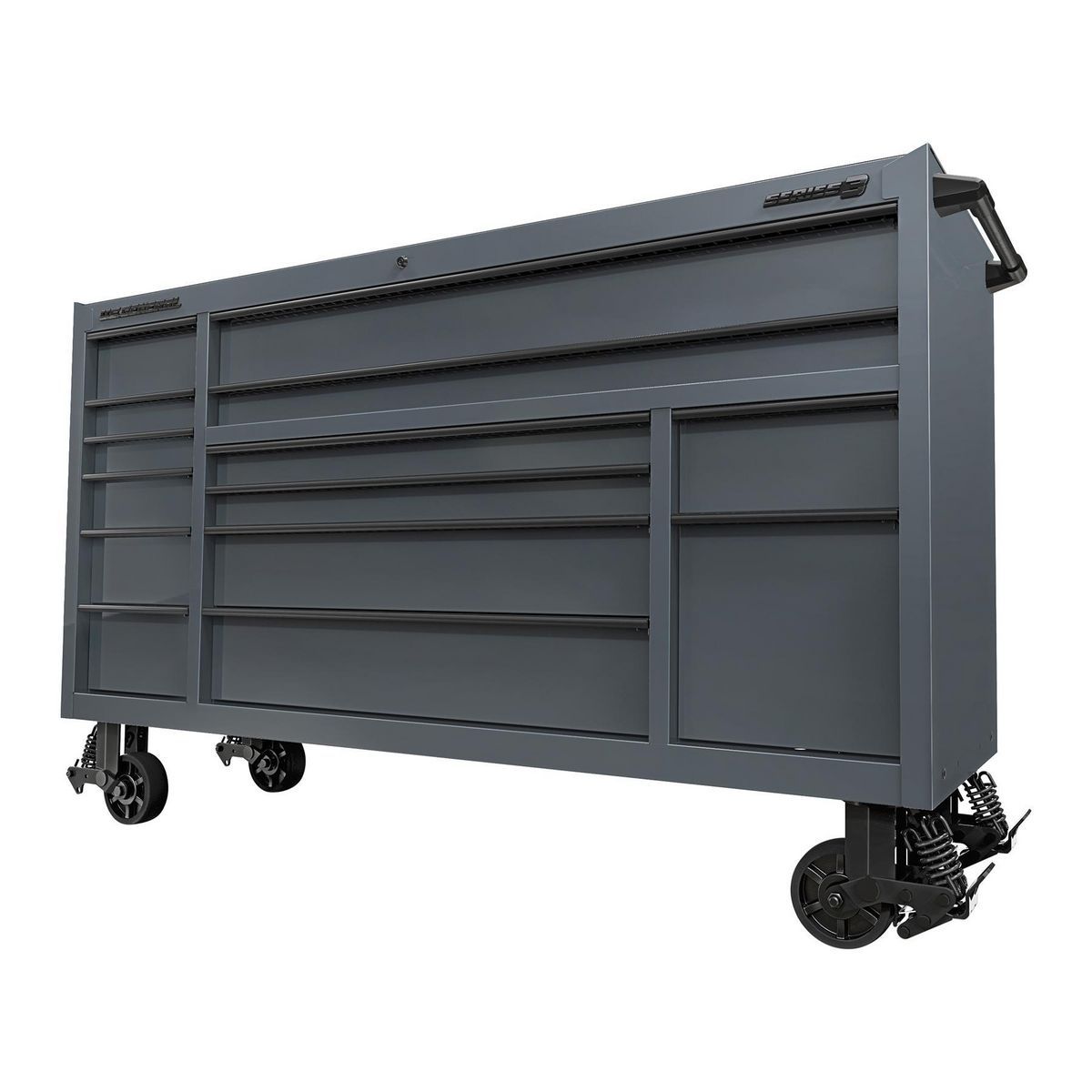 72 in. x 22 in. Triple-Bank Roll Cab, Slate Gray I647272