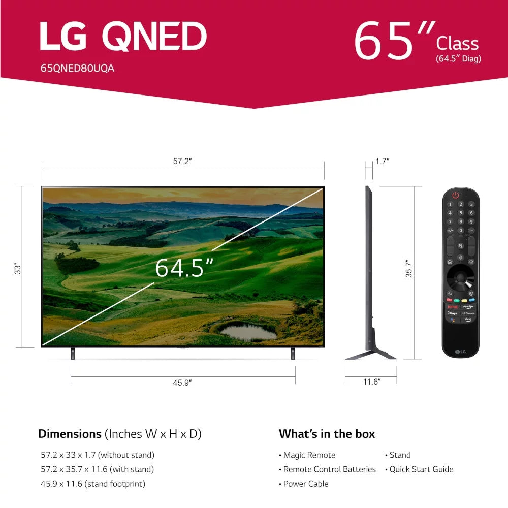 65 Class 4K UHD QNED Smart TV with Dolby Vision F709047