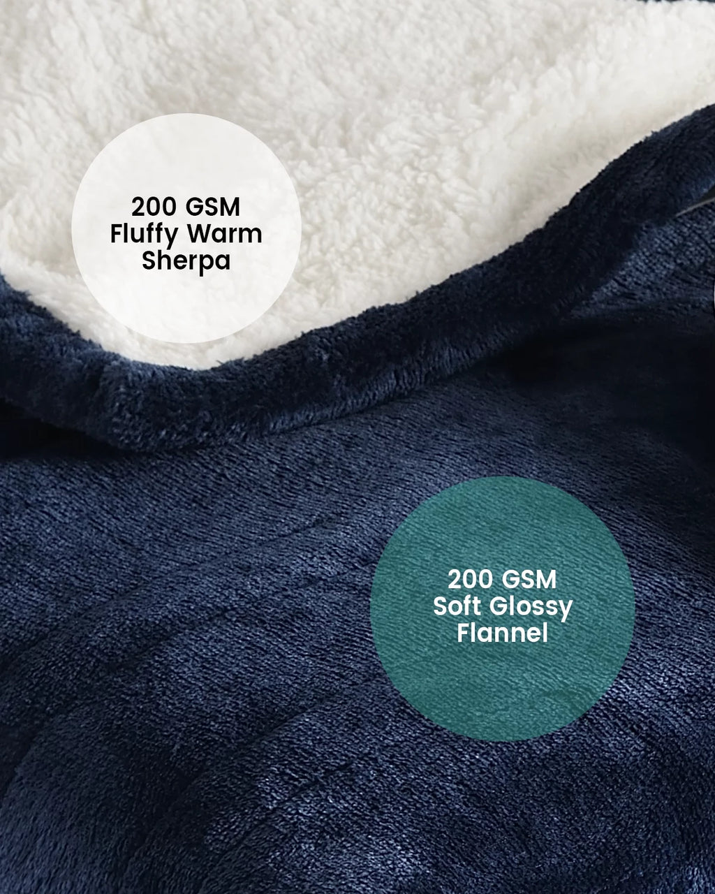 50" x 60" Blue Fleece Heated Throw Blanket N18389
