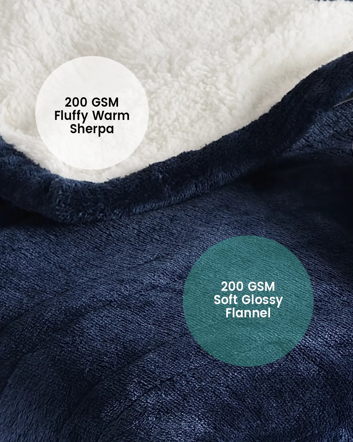 50" x 60" Blue Fleece Heated Throw Blanket N18389