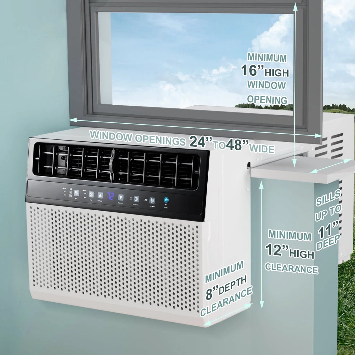 6000 BTU Window Air Conditioner with Wi-Fi & Remote, White A94806