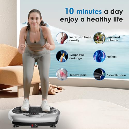 Vibration Plate Exercise Machine with Resistance Bands I319
