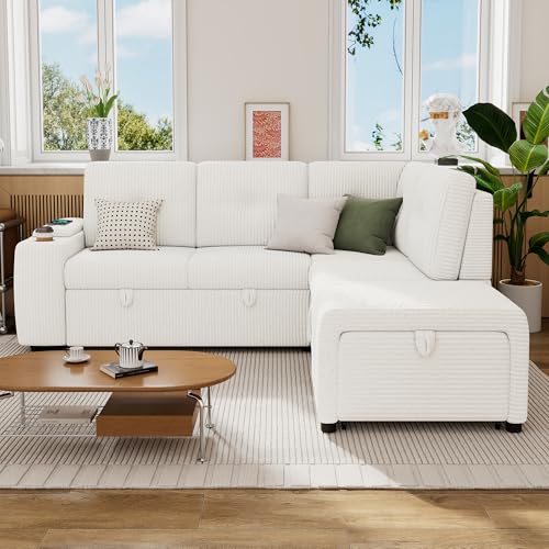 Reversible Sleeper Sectional Sofa with Storage Chaise Z3284