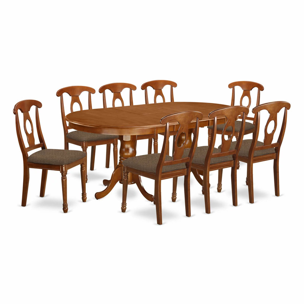 Black Cherry 9 Piece Oval Wood Dining Room Set X7394