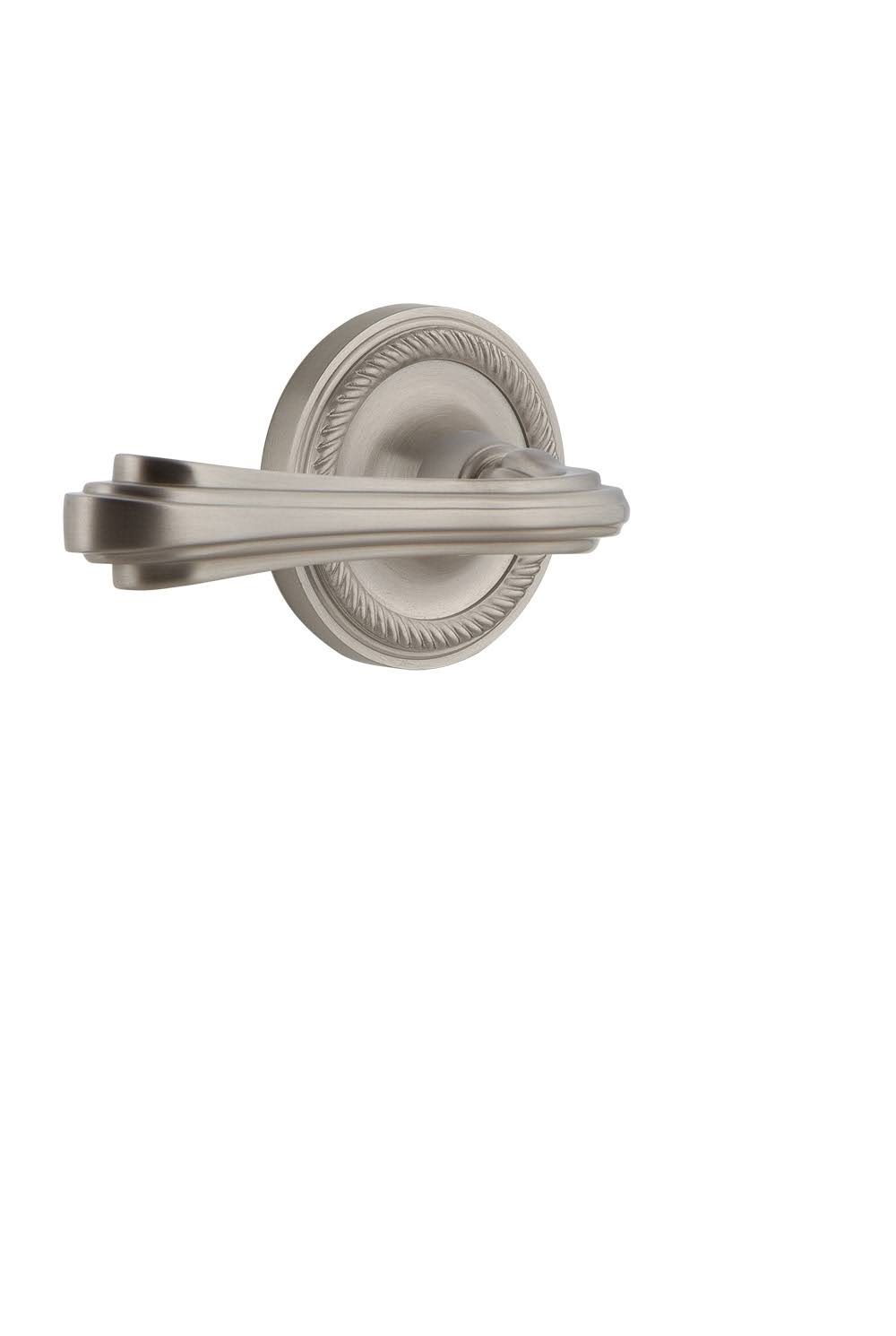 Privacy Door Lever Set with Rope Satin Nickel C251272