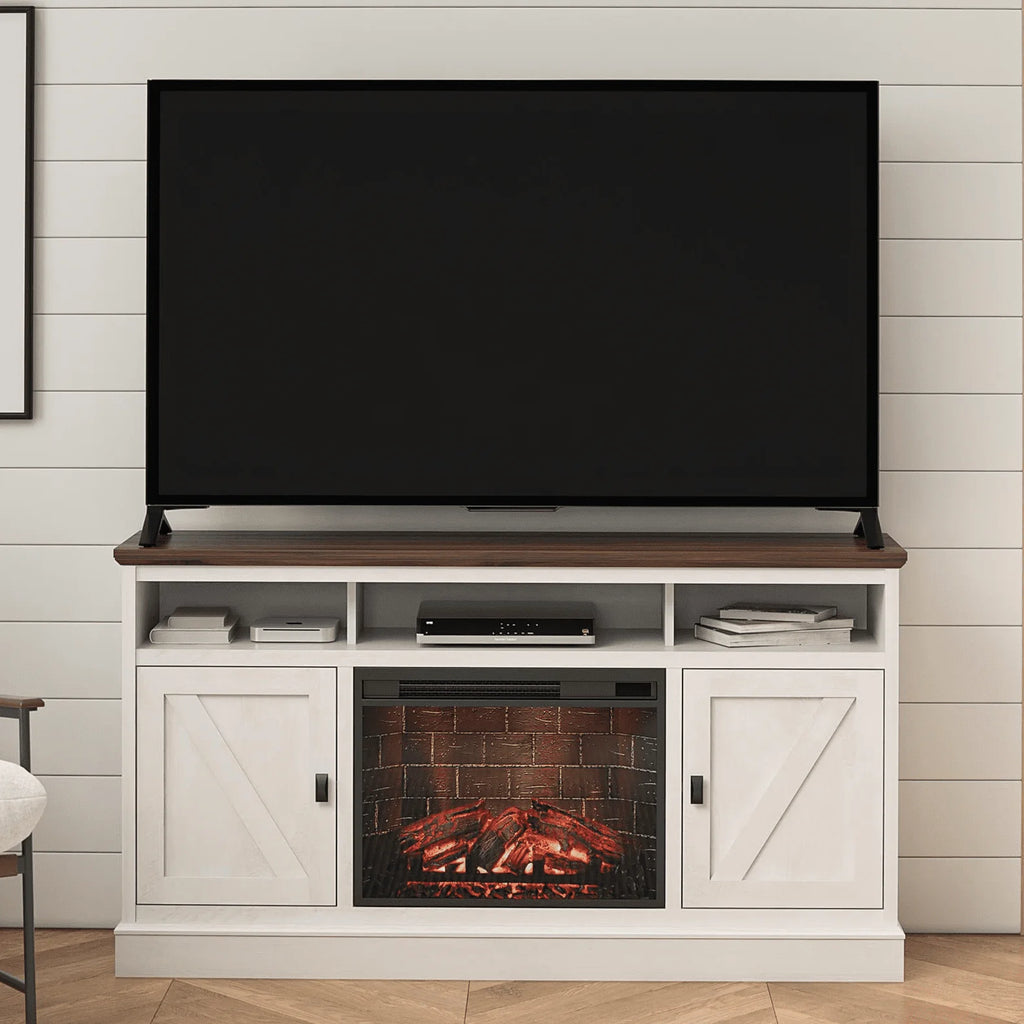 Black Oak Electric Fireplace TV Stand C9483