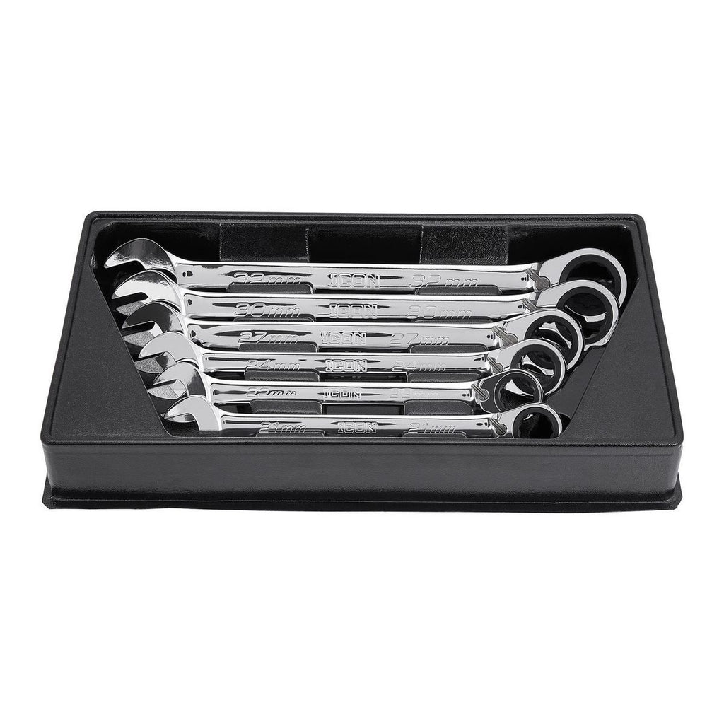 6-Piece Reversible Metric Ratcheting Combination Wrench Set I159275