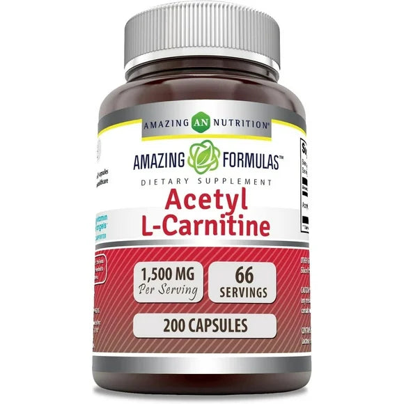 1500mg Acetyl L-Carnitine 200 Capsules Supplement Y4111