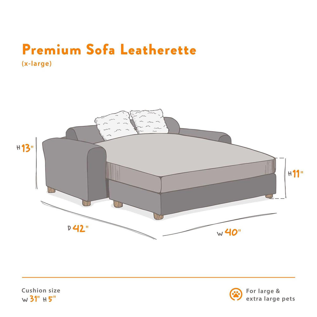 Leatherette Pets Sofa F51679