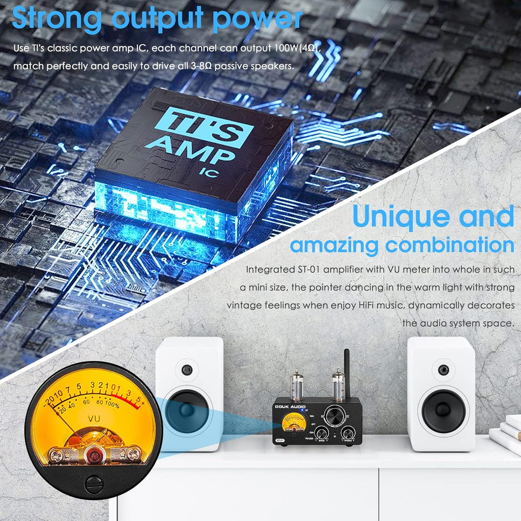 200W HiFi Bluetooth Vacuum Tube Amplifier E46924