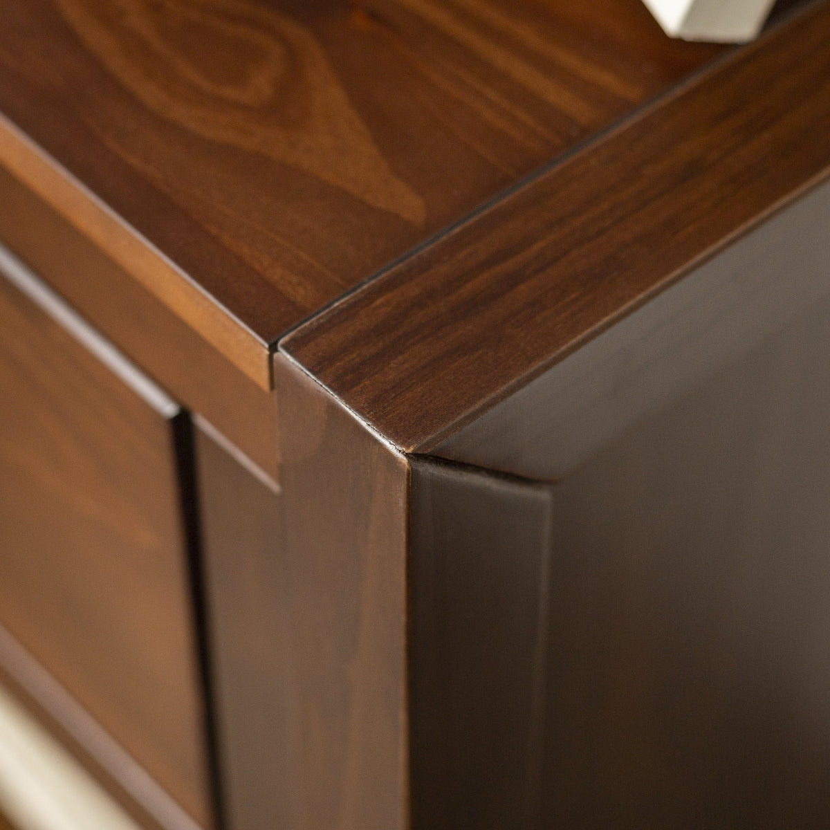 Walnut One Drawer Open Storage End Table P8862