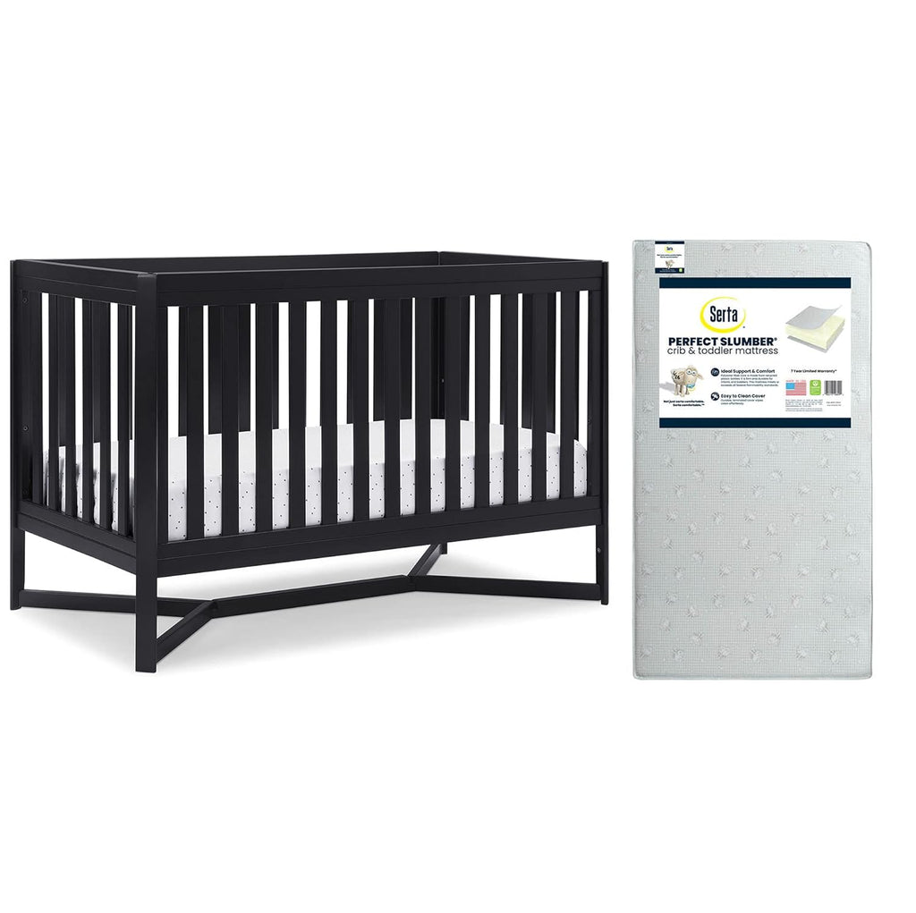 4-in-1 Convertible Crib & Dual Sided Crib & Toddler Mattress G40651