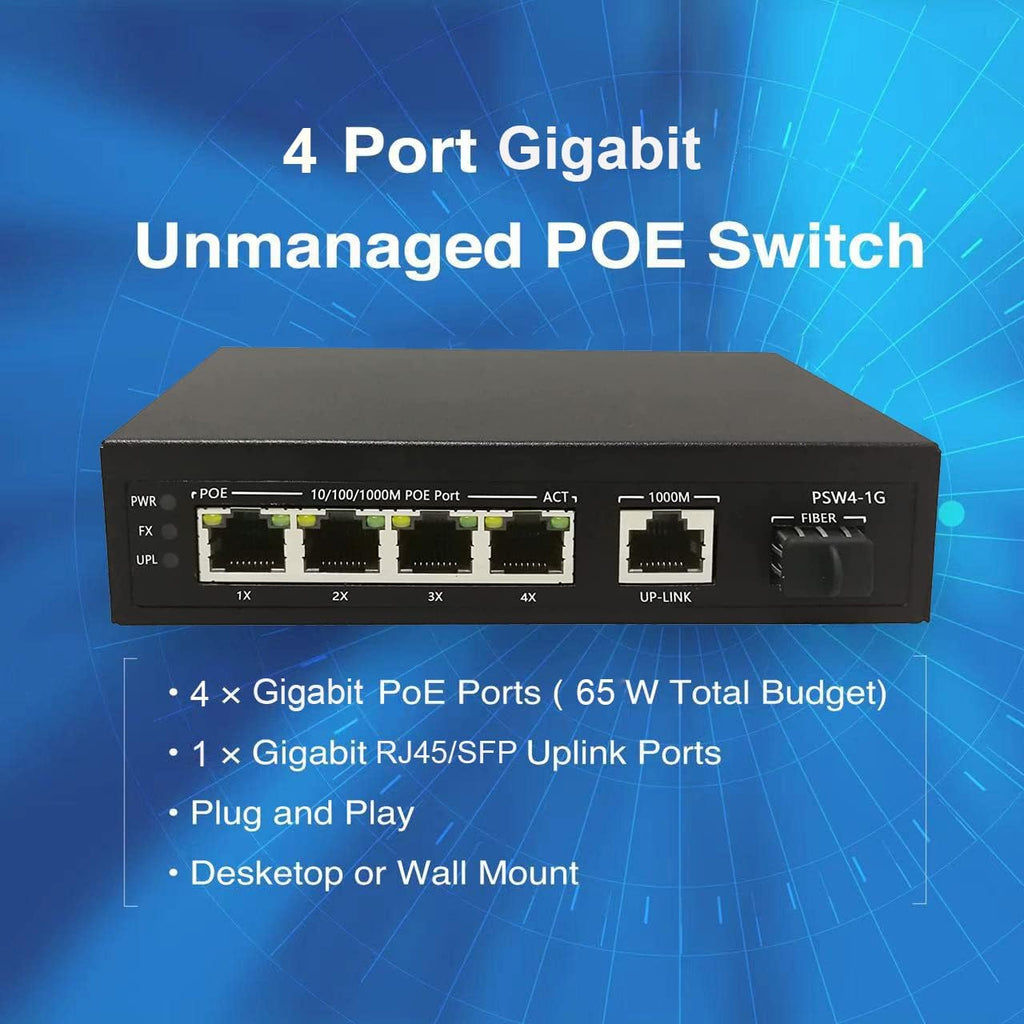 4 Port Gigabit PoE Switch Unmanaged L13960