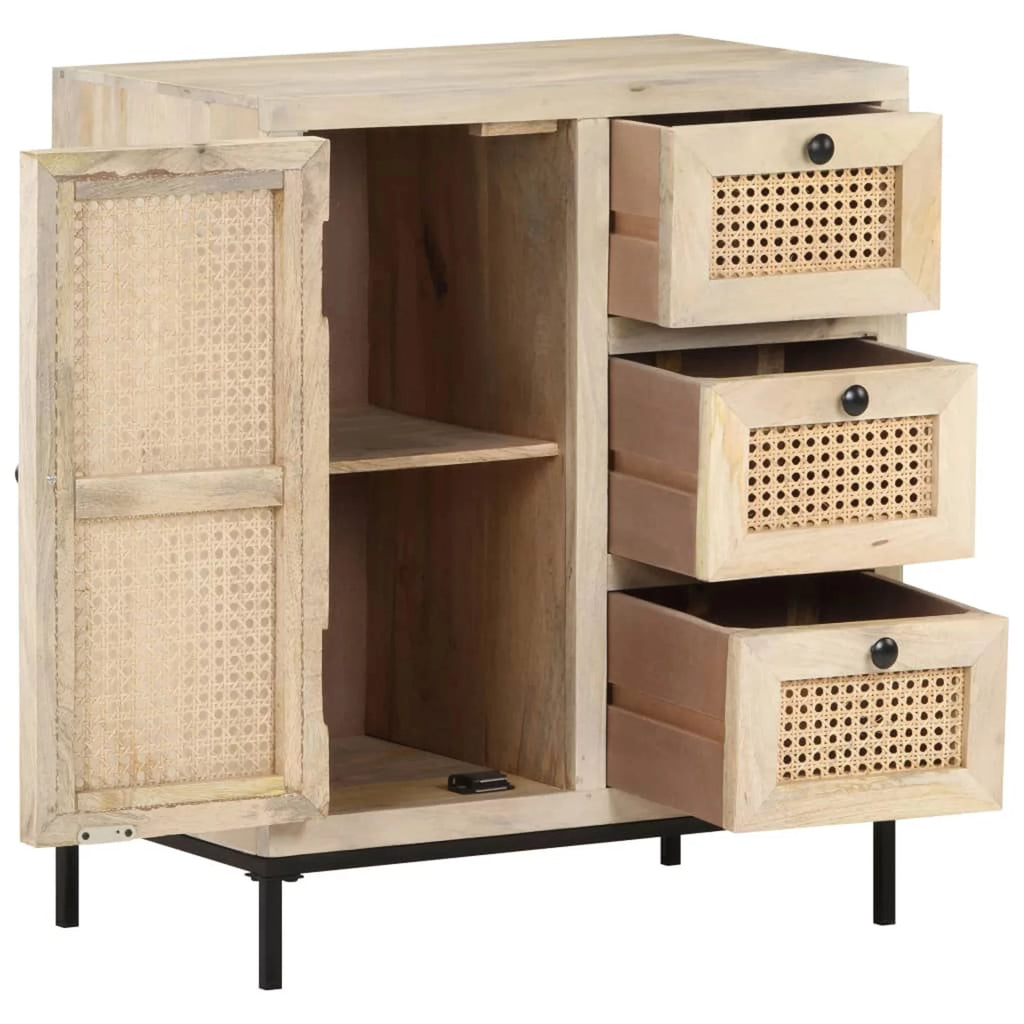 Solid Mango Wood and Natural Cane Sideboard H479600