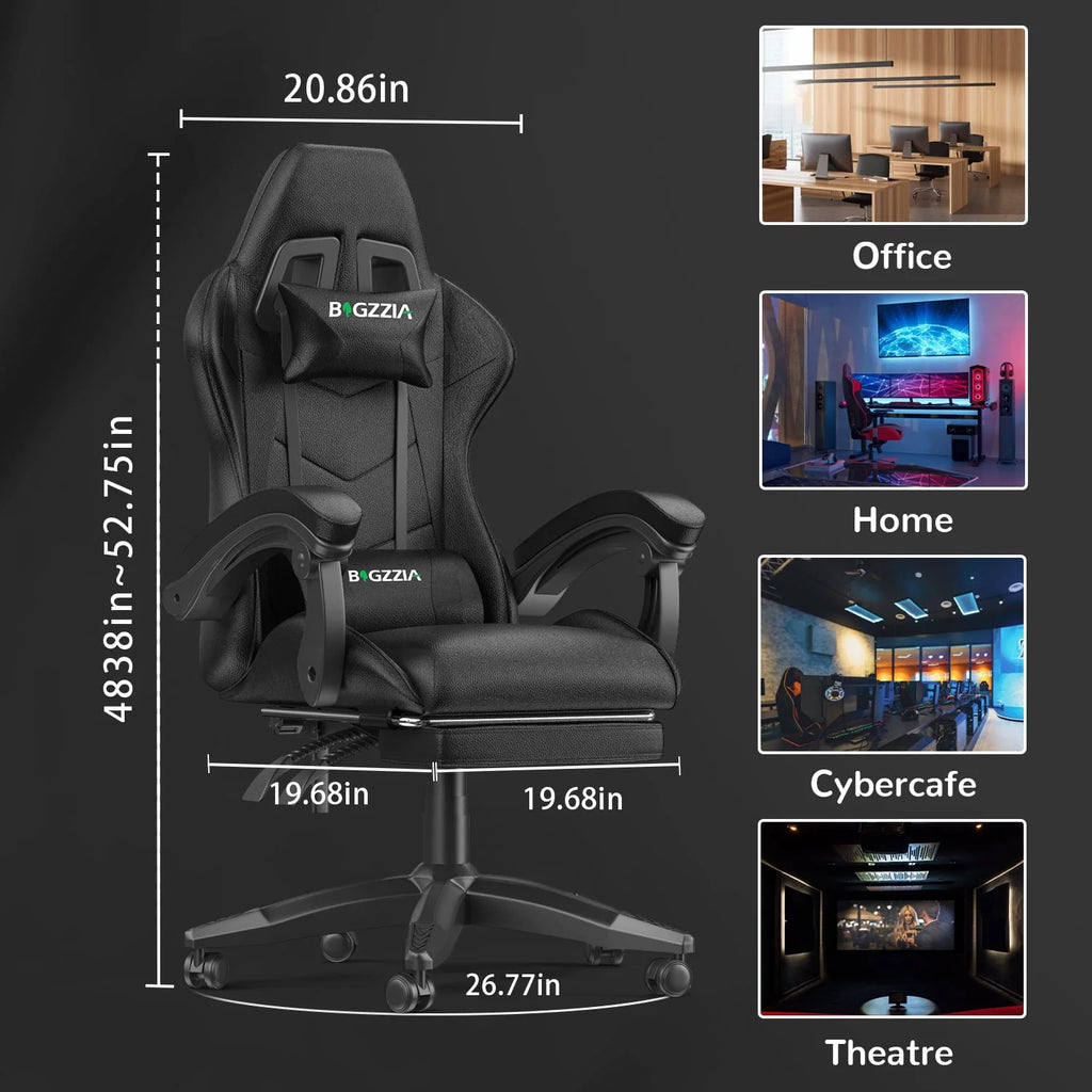 Red Ergonomic High-Back Gaming Chair with Lumbar Support T352