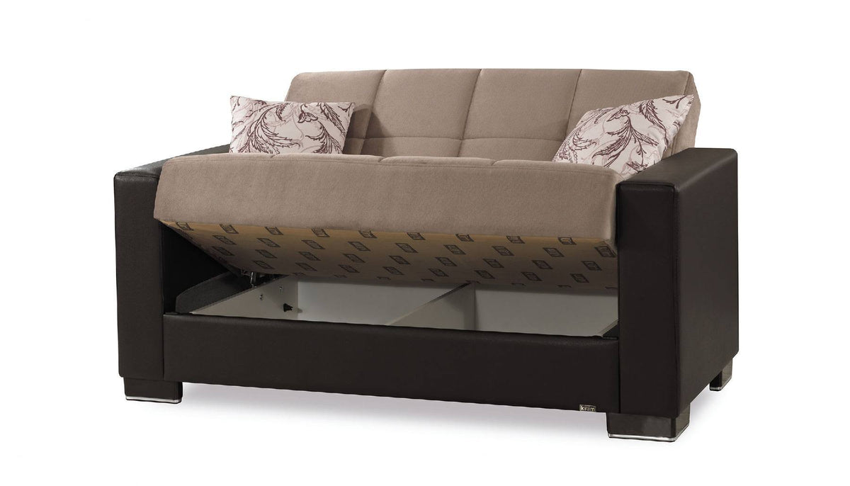 Sand Brown Microfiber Sofa S376957