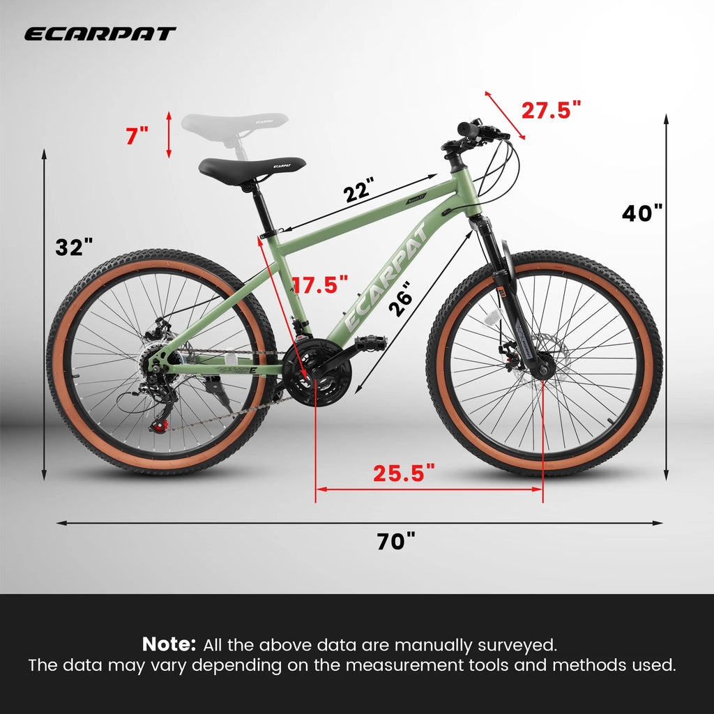27.5 inch 21 Speeds Black Mountain Bike T122648