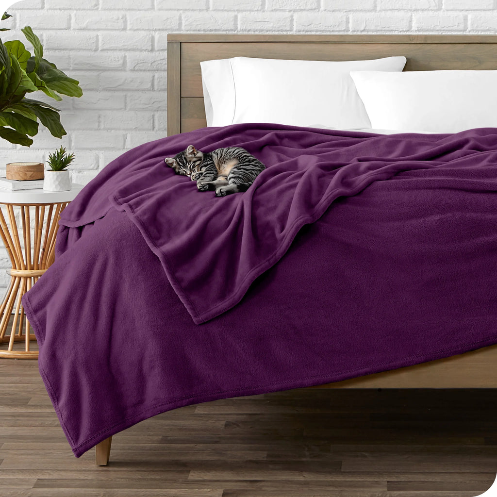 Microplush Fleece Blanket Full/Queen Plum A33961