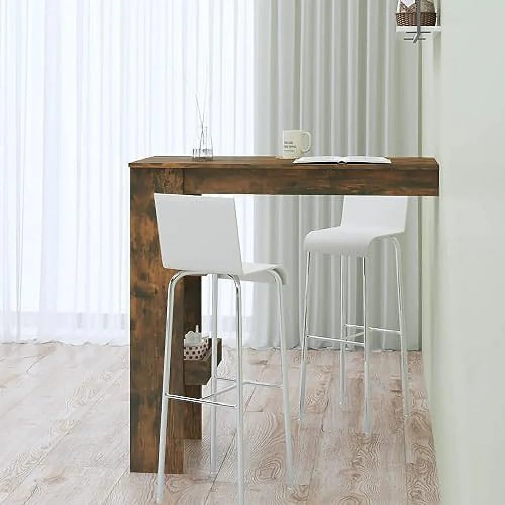 Brown Oak Engineered Wood Dining Table V81832