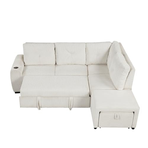 Reversible Sleeper Sectional Sofa with Storage Chaise Z3284