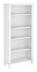 White 5 Shelf Bookcase G54103