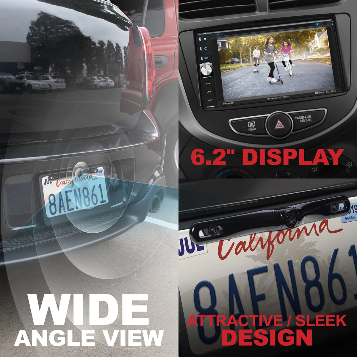 6.2” LCD Car DVD Player with Rearview Camera J20926
