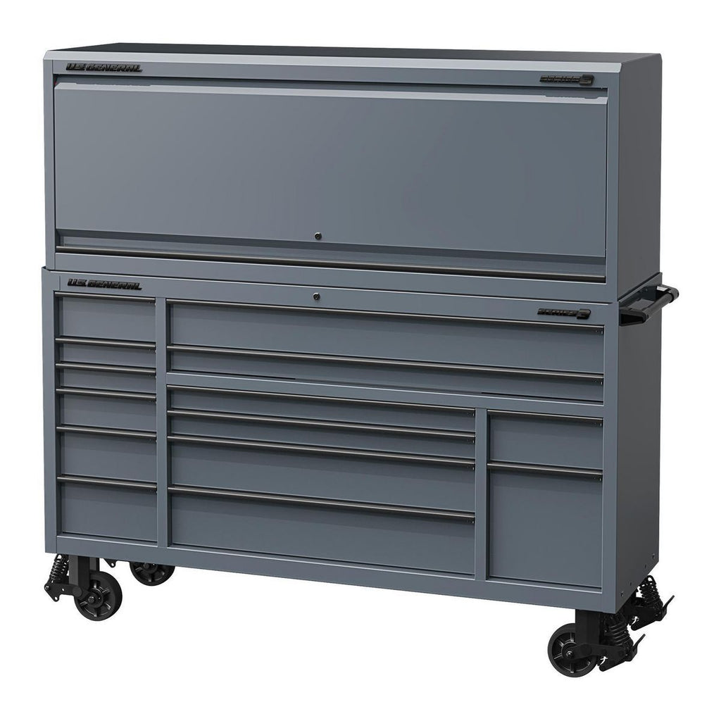 72 in. x 22 in. Triple-Bank Roll Cab, Slate Gray I647272