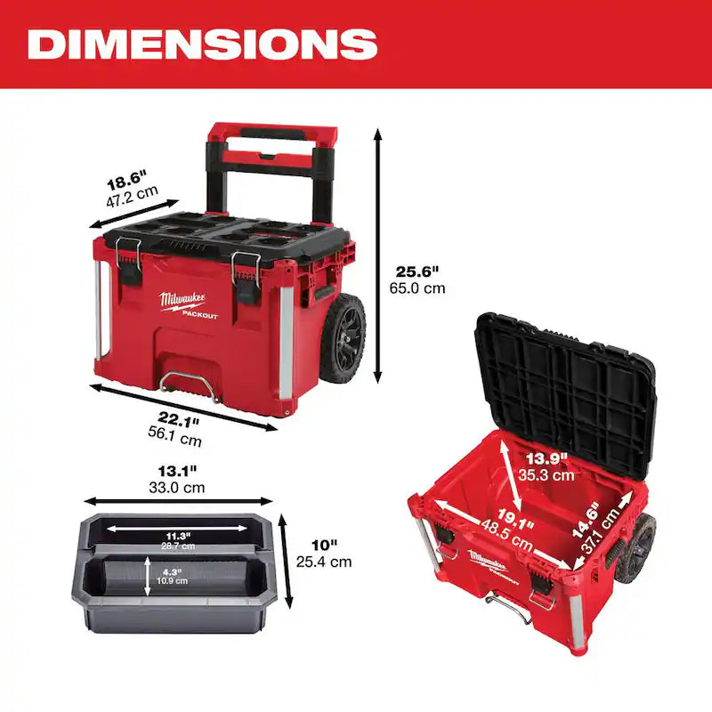 22 in. Rolling Tool Box and 19 in. Tool Tray P46529