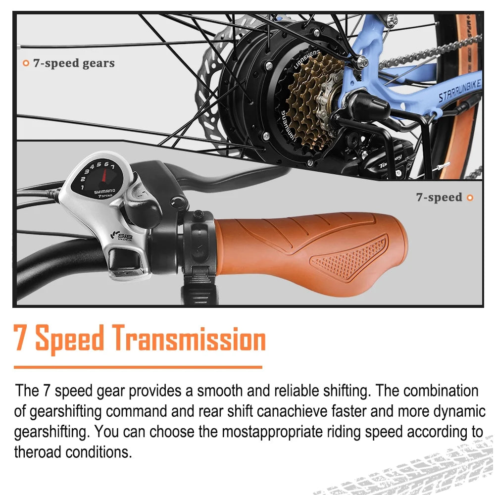 500W 48V 12Ah 7 Speed Electric Bike Y49208