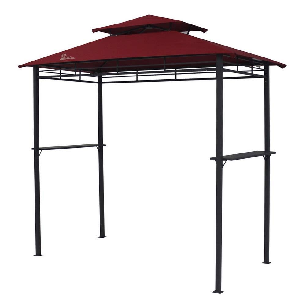 8ft Double-Tier Barbecue Canopy Red T92048