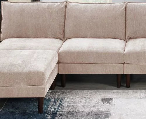 6pc Modular Sectional Sofa Set Armless Chair Ottoman Q6367