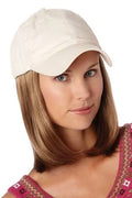 Baseball Cap with Hair Beige T16674