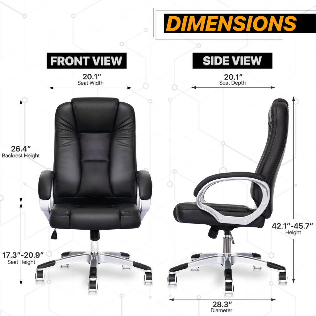 Black High-Back Ergonomic Office Chair L9507
