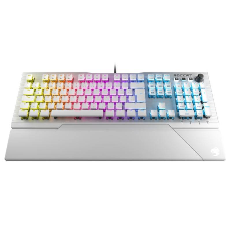 Arctic White RGB Mechanical Gaming Keyboard with Wrist Rest S943