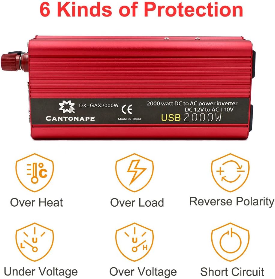 800W DC 12V to 110V AC Power Inverter Y617