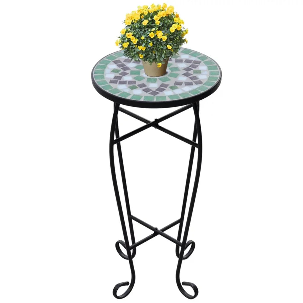 Green White Side Table V322020