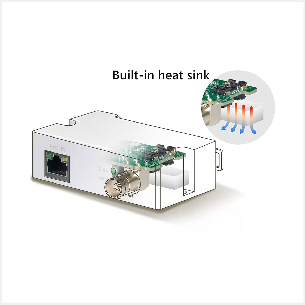 POE Over Coax EOC Converter IP Over Coax Max 3000ft Q93183