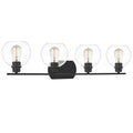 4 Light Matte Black Bath Light X867