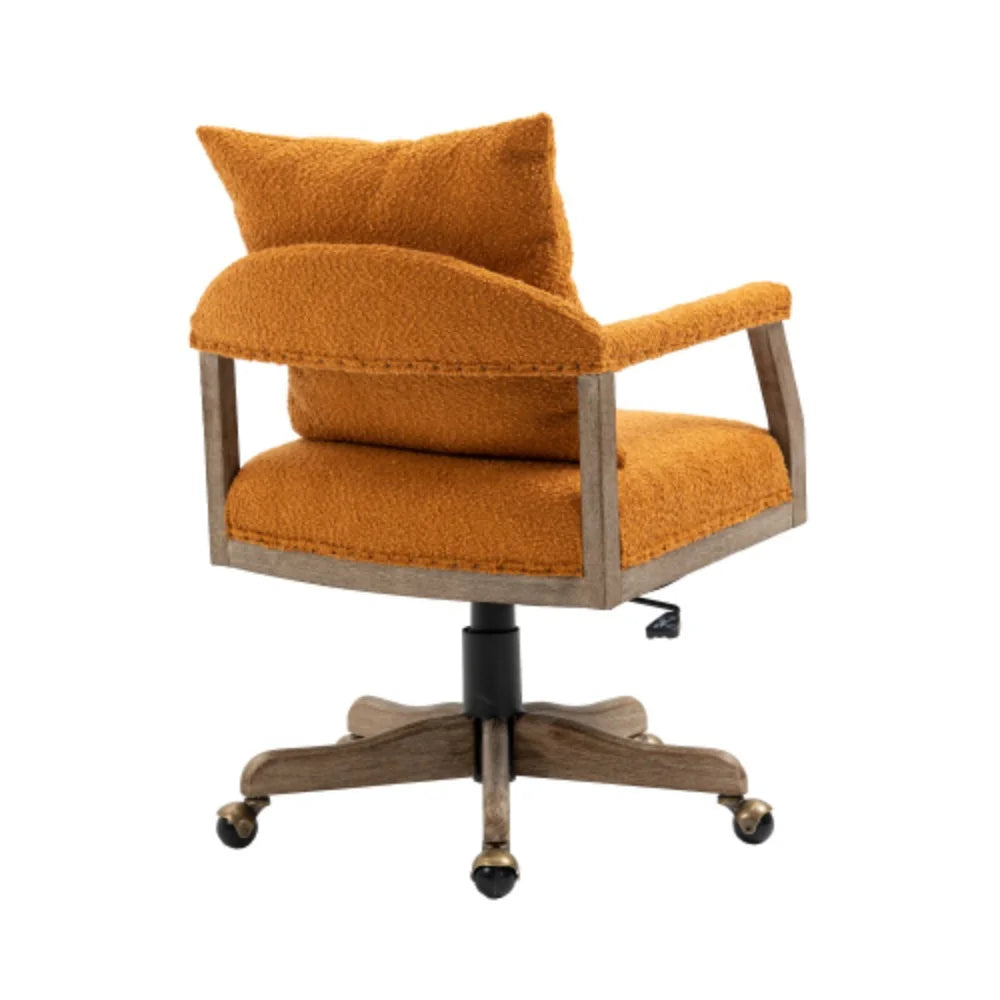 Orange Adjustable Swivel Fabric Office Chair J39980