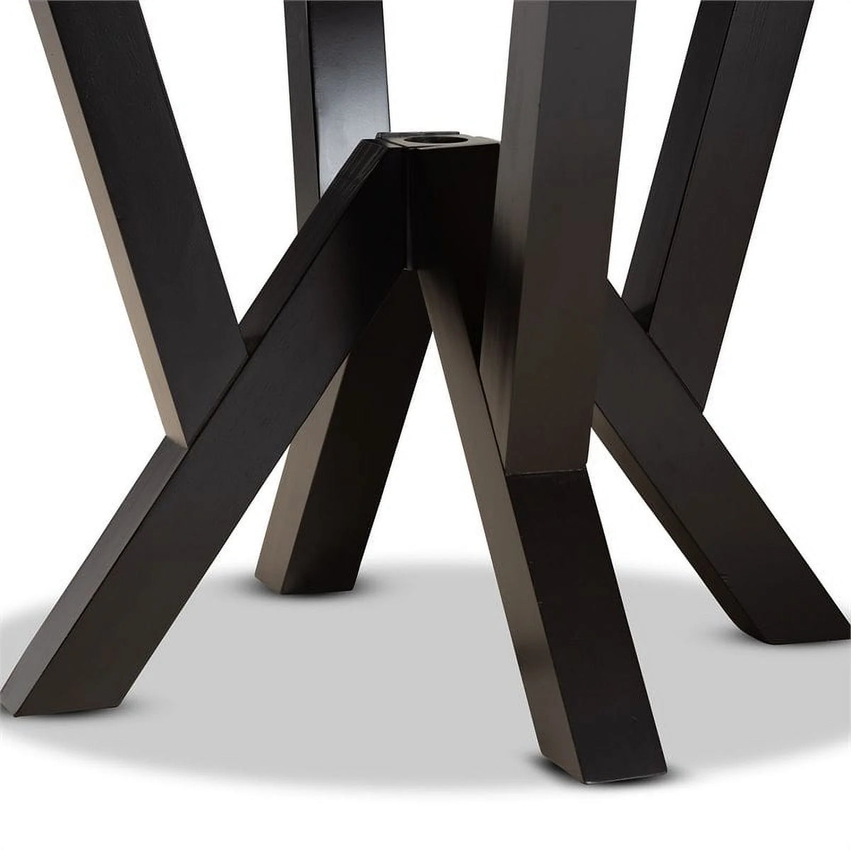 Dark Brown Round Wood Dining Table U49823