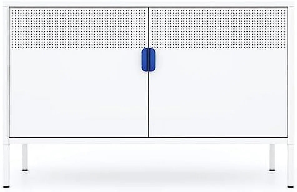 Metal Locker Cabinet with Mesh Door Adjustable Shelves L68238