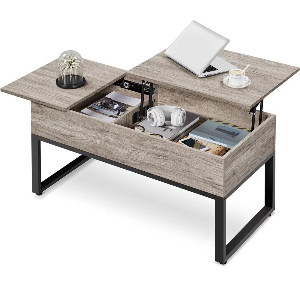 Rustic Gray Wood Lift Top Coffee Table M361