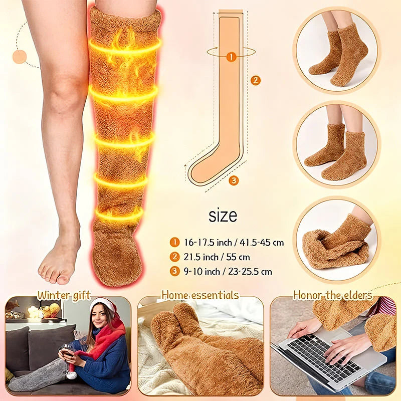 High Fuzzy Long Socks U7853