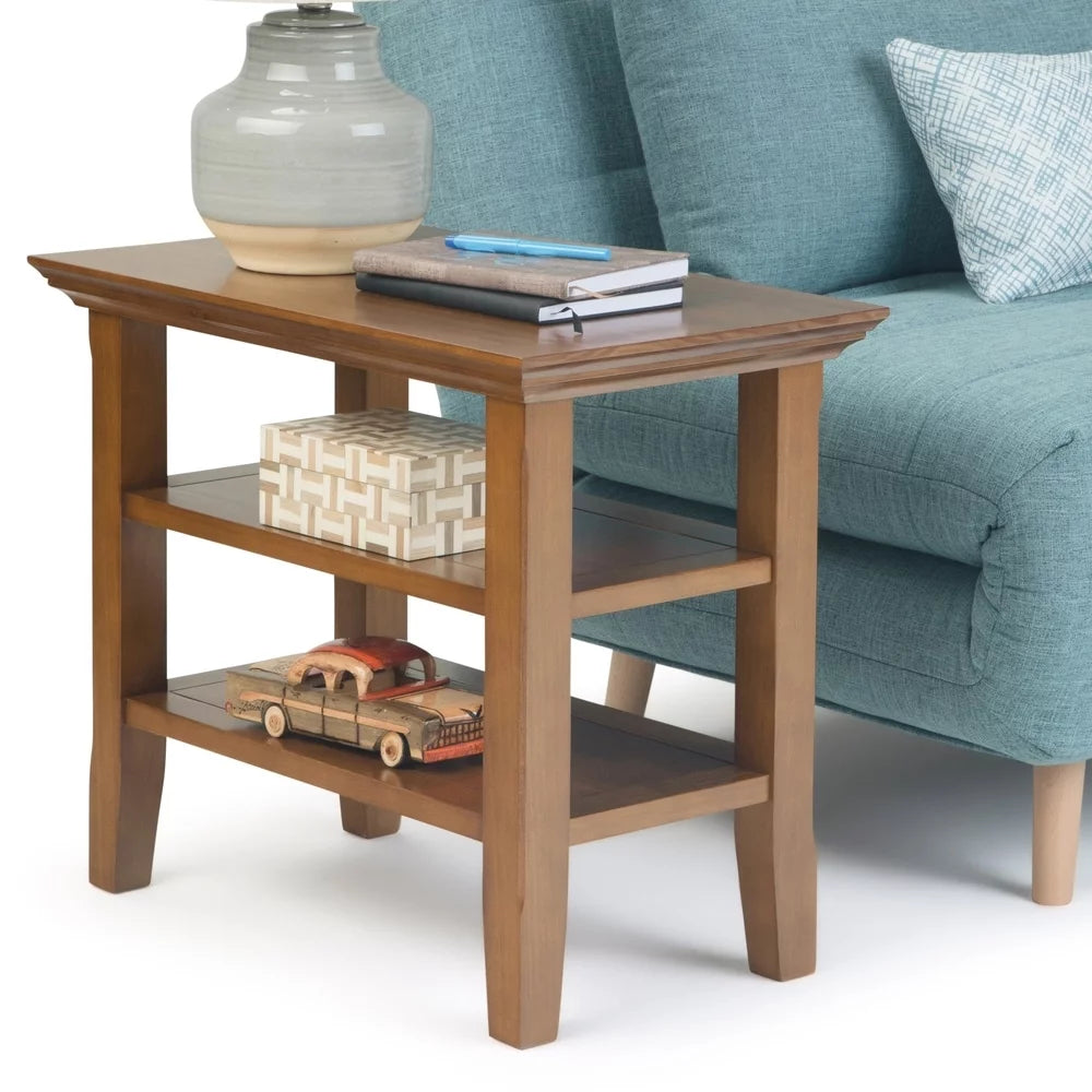 Light Golden Brown Wood Side Table U785000