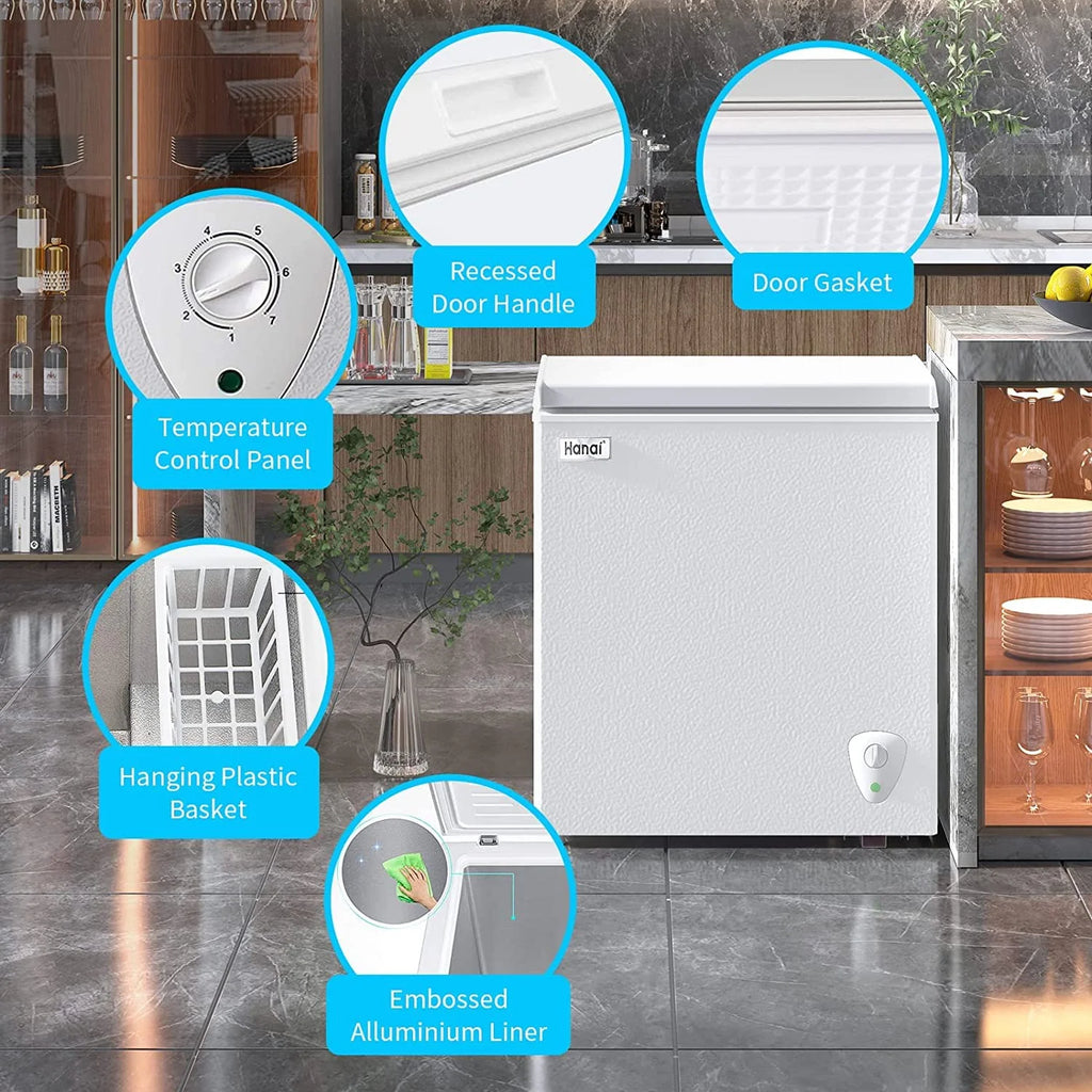 5.0 Cubic Chest Freezer with Removable Storage Basket V42757